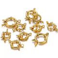 Gold Plated Stainless Steel Spring Clasps Non-Fading Hook Bracelet Necklace Connectors Sailor Style for DIY Children's Jewelry