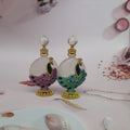 25ml Pink Green Refillable Arabic Oil Perfume Bottles Botol Parfum Perfume Oil Bottles Dubai Oil Perfume Oud Glass Bottles