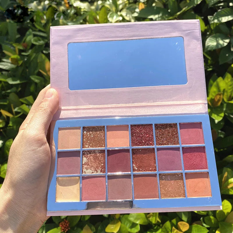 Wholesale 18 Colors Eye Shadow Palette Private Label Cosmetics Makeup Glitter Custom Eyeshadow Palette High Pigmented Vegan