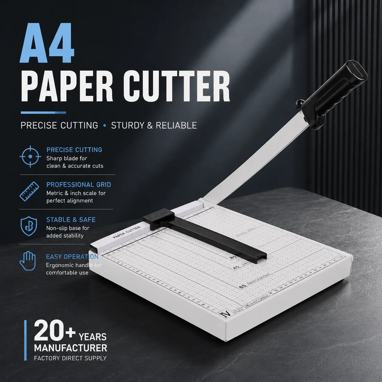 Portable A4 /A3Handheld Paper Trimmer Lightweight Manual Cutter for Craft Scrapbooking & DIY