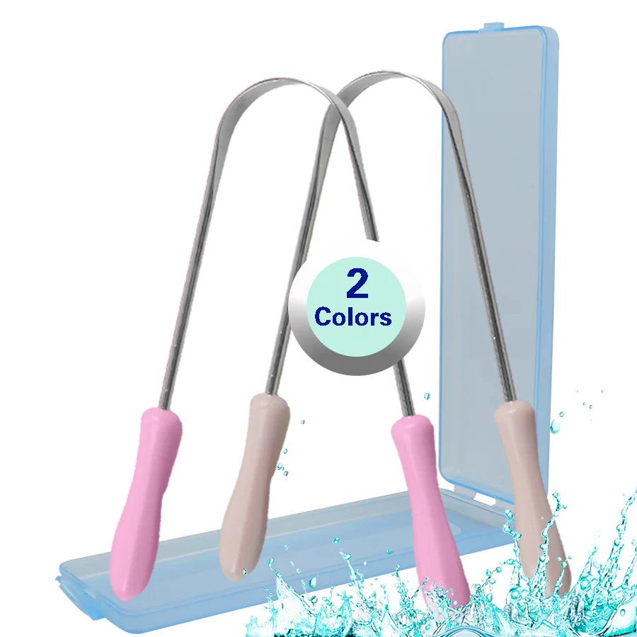 Online Best Sellers Superior Quality Copper Tongue Cleaner 100% 304IStainless steel Tongue Scraper with Attractive Handy Grip