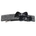 Elegant Bow Hair Clip Hand Made Acetate Women Hair Accessories Inlaid with Black Rhinestone Hair Barrette Clip