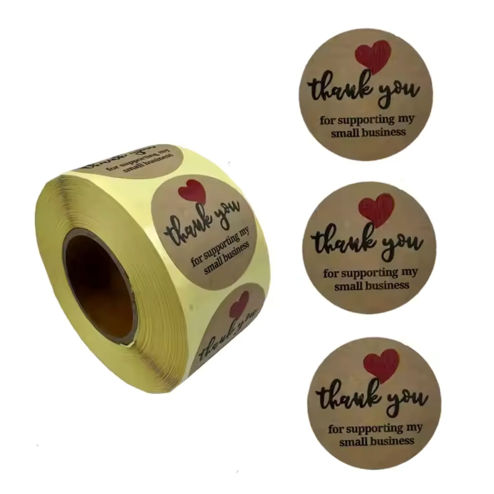 Custom Logo Thank You Stickers and Cards for Small Business Colorful Roll Labels and Thank You Notes