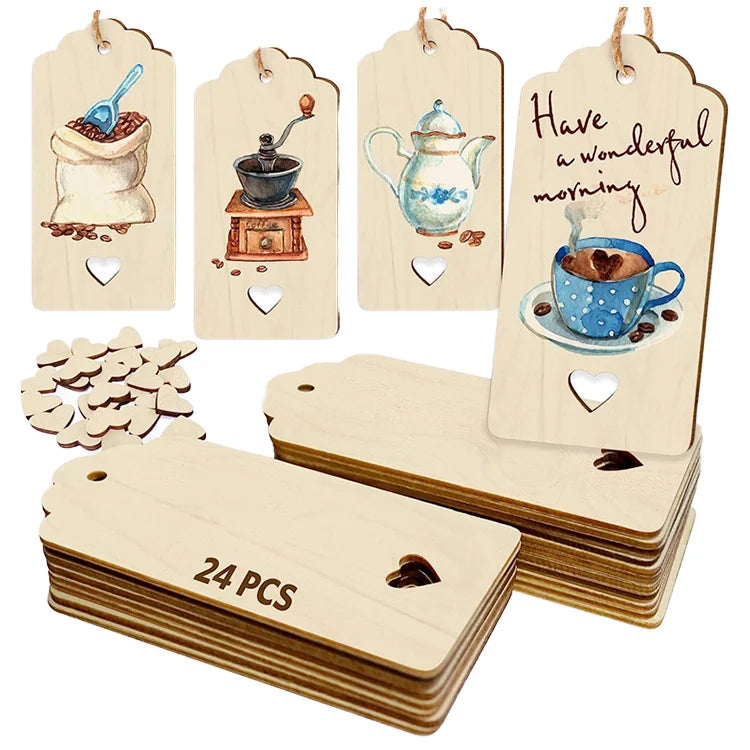 Unfinished DIY Wooden Crafts Decorations Blank Pendants Craft Boards & Wooden Plaques Carving Gift Bookmarks