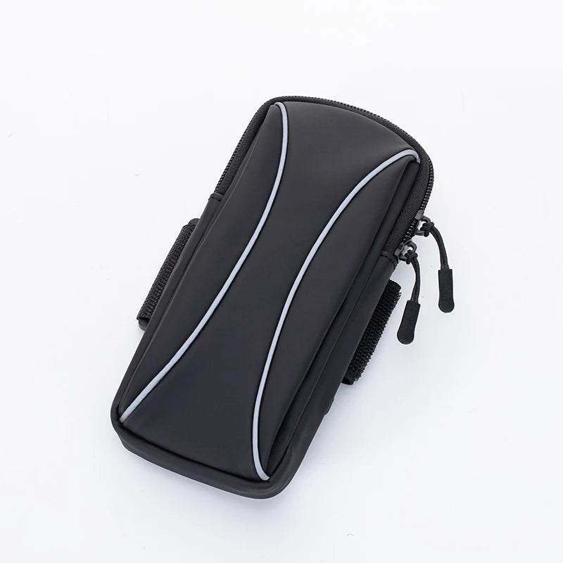 HUALIAN Running Sports Jogging Gym PU Reflective Mobile Phones Holder Armband Waterproof Arm Bag Armband for Phone