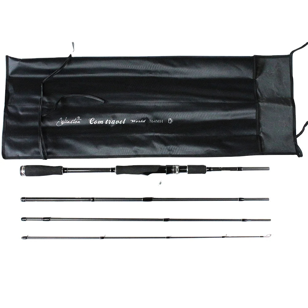 Newbility 2.28m Fishing Rod 4 Sections FUJI K Guide Spinning Fishing Rod