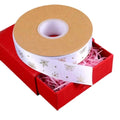 Custom Birthday Polyester Foil Printing Snowflake Elk Gift Box Packaging Ribbon Spool for Gift Decoration
