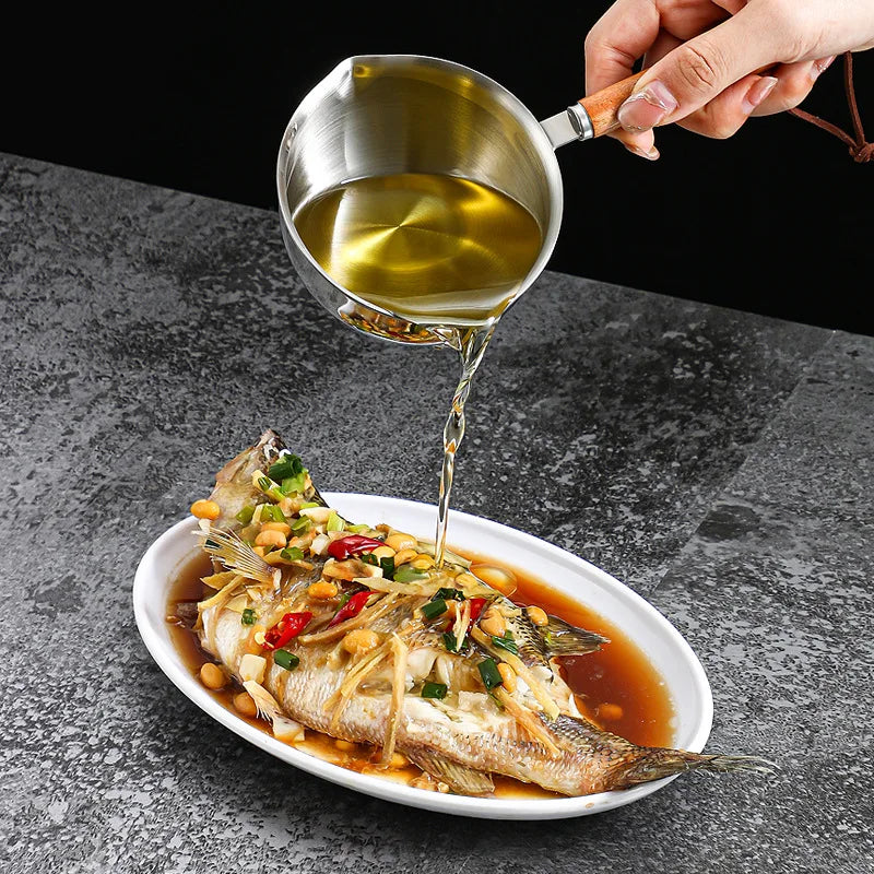 Mini Household 8.5cm 11.5cm 304 Stainless Steel Sauce & Soup Pots Healthy Cooking Cute Design Metal Material Stock Preparation