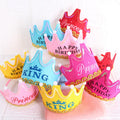 Boy Girl  First Birthday Hat Lovely King Princess Children Kids Birthday Light up  LED Crown Birthday Cap