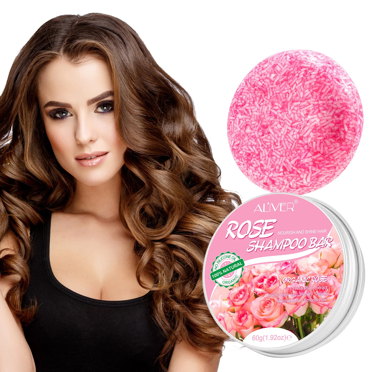 ALIVER Private Label Wholesale Hotel Bath Nourish Scalp Silky Hair Natural Organic Shampoo Rose Soapsoap Roses