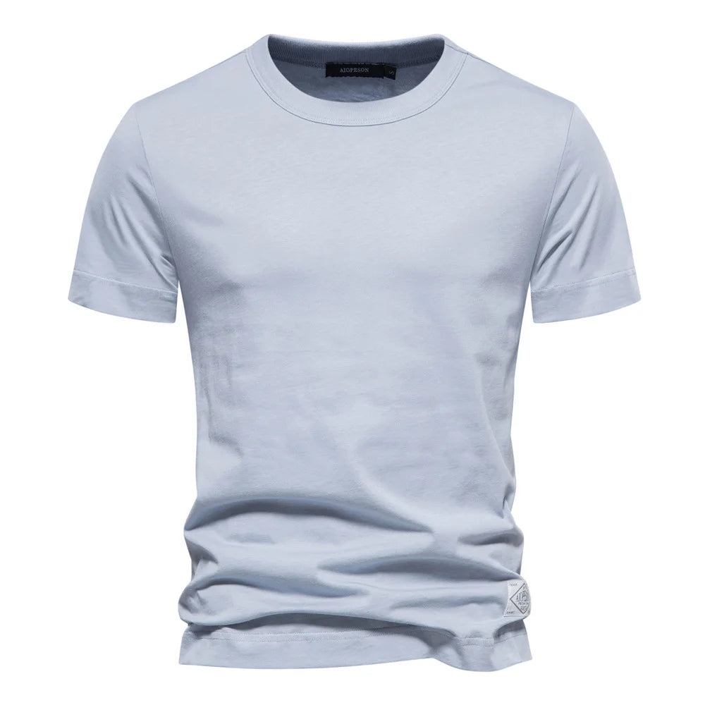 Long Sleeve New Solid Color Short Sleeve Men Cotton T Shirt OEM ODM LOGO