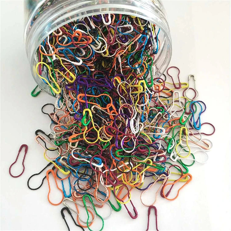1000pcs/lot Colorful Knitting Crochet Locking Stitch Marker Hangtag Safety Pins DIY Sewing Tools Needle Clip Crafts Accessories