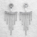Sterling Silver 4*4mm Semi Mount Line Earrings Empty Support Blank Claws Setting S925 Base Without Center Stone for DIY Inlay
