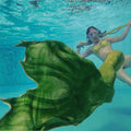 Mermaid Costume for Women Eco-Friendly Bikini Swim Tail 2-Piece Set with Digital Print and Monofin