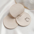 Custom Logo Stamping Round Microfiber Jewelry Display Luxury Bag for Jewelry Microfiber Bag for Necklace Earring Jewelry Pouch