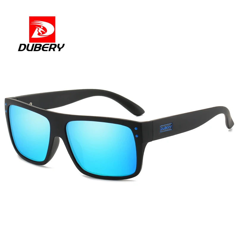 DUBERY 2026 Sunglasses Fashion Designer Vintage Polarized UV400 Unisex Shades for Men and Women Blue Frame