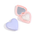 Gmagic 2024 New Massage Comb Heart-Shaped Portable Mirror Cute Girl Student Hairpin Gift Comb