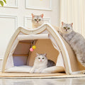 Cat Scratcher House Pet Tent Cozy Playing Cats Cave Bed Semi Closed Cat Nest for Pet Supplies Small Medium Large Kitty