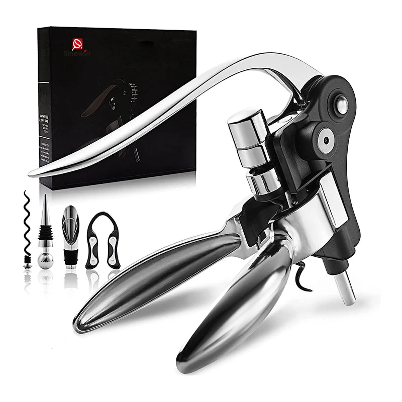 Wooden Box Wine Opener Gift Set with 9 Accessories Hot Selling