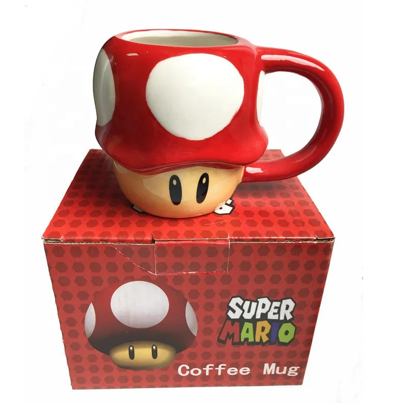 Madou Wholesale Hot Selling Anime Cartoon Ceramic Mario Toad Coffee Mug Without Lid Cold Graduation Gift