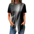 2024 Women T-shirts Short Sleeve Round Neck for Summer Heat Transfer Print Casual T-shirts for Women-A4010304MG024