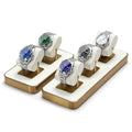 Wholesale Luxury Metal Leather Wrist Watch Display Stand Customizable Retail Store Counter Kiosk Jewelry Container Custom Logo