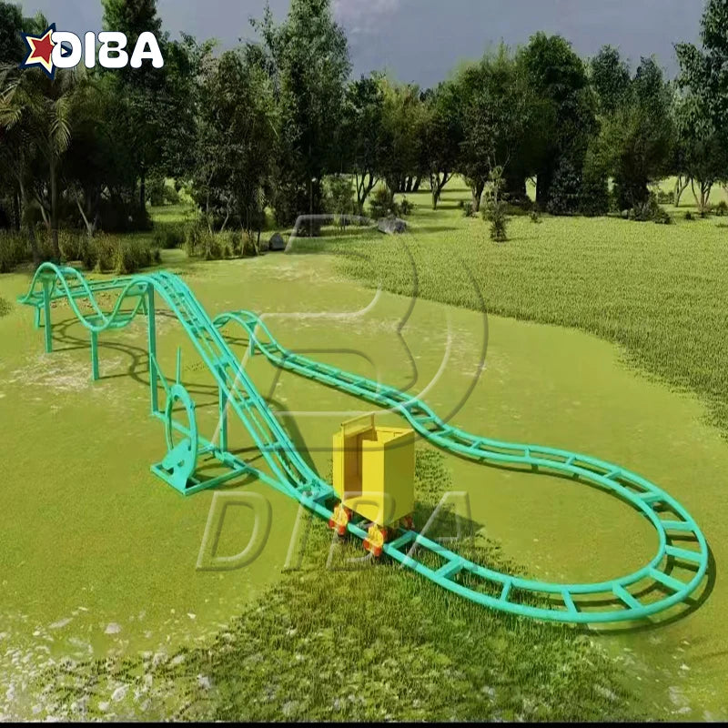 Hot Sale Unpowered Thrilling Roller coaster Rides Amusement Park  Mini Roller coaster for Sale