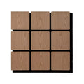 Customized Akupanel Nature Smoky Oak Wooden Walnut Veneer Slat Polyester Sound Absorbing Panel Acoustic Wall Panel