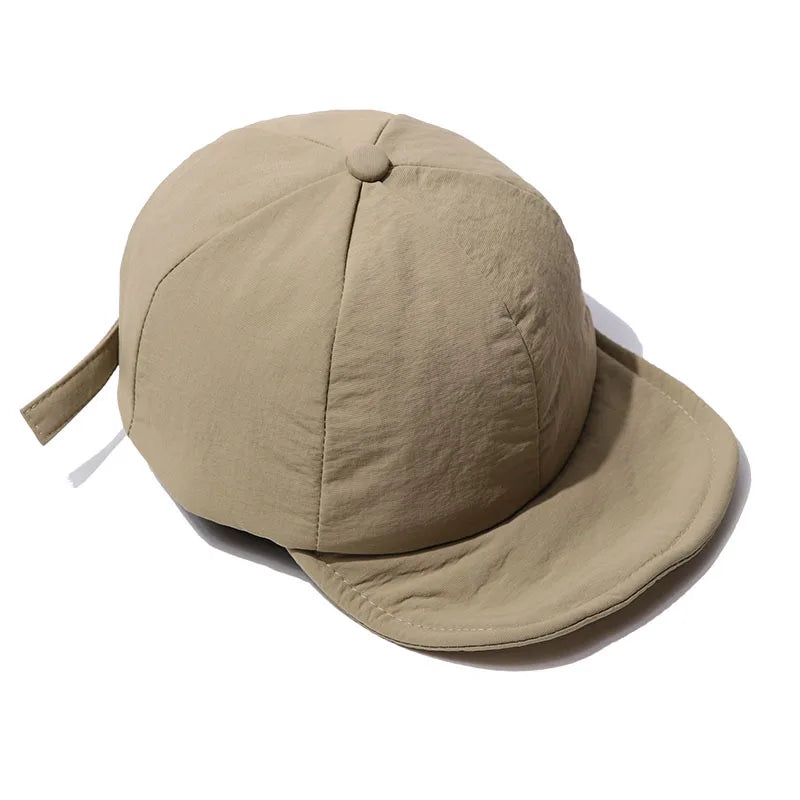 Autumn and Winter 5-Panel Waterproof Nylon Soft Brim Casual Fishing Men's and Women's Warm Baseball Cap
