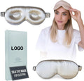 22 Momme Silk Eye Mask for Sleeping with Adjustable Elastic Band 3D Contoured Eye Cover Sleep Mask Including the Strap for Women