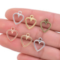 AA00253 Metal Heart Charms for Jewelry Making Love Hearts Charm Pendants DIY Jewelry