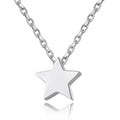 POLIVA Newest Popular Style Rhodium Plated Star Necklaces Fashion 925 Sterling Silver Necklace Chain