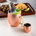 Hot Selling Rose Gold Brass Hammered Cup Stainless Steel 304 Copper Beer Moscow Mule Mug