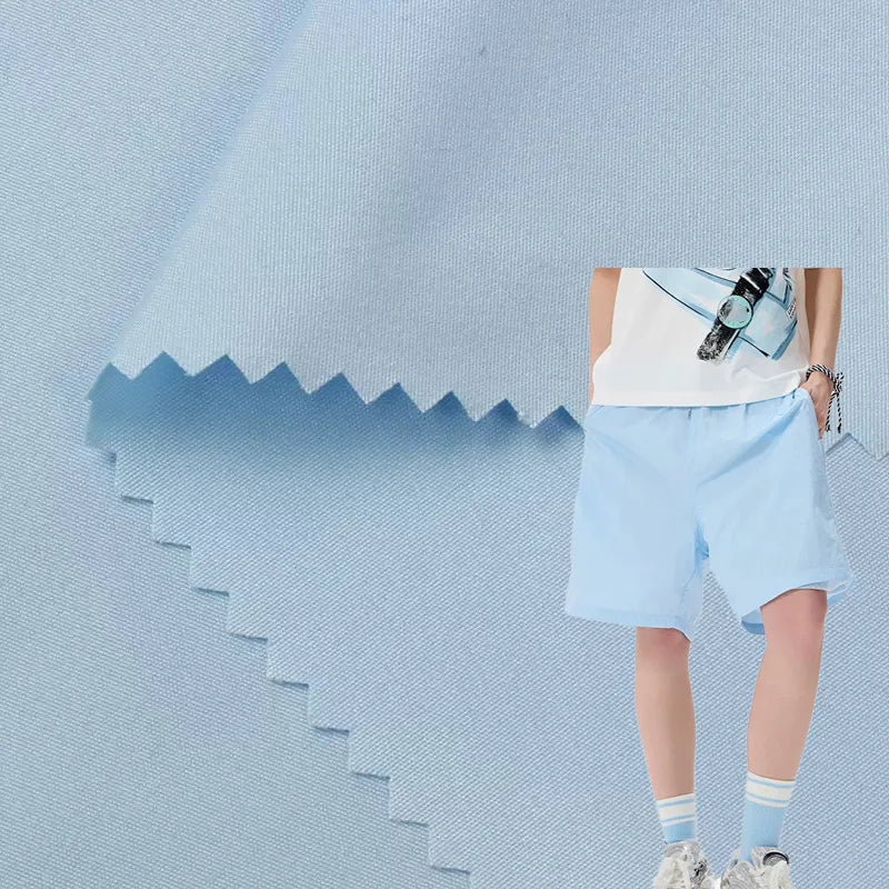 Best Selling RPET Recycle Brushed Peach Skin Fabric with Plain Weave GRS Certification for Beach Shorts