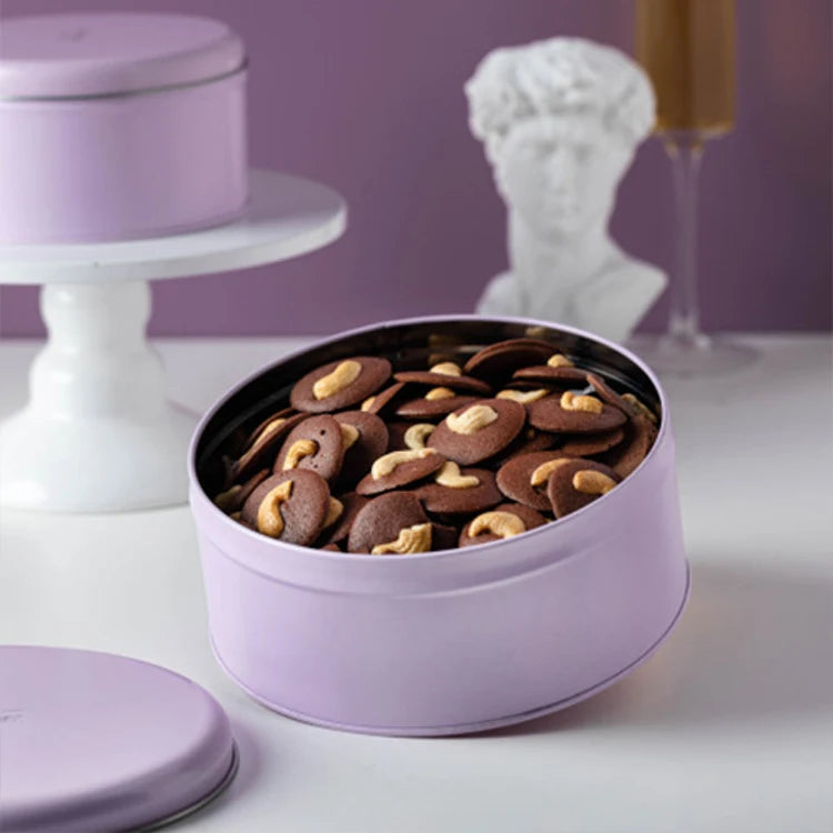 Environmental protection Luxury Stainless Steel Metal Coffee Tea Tin Food Biscuit Gift High-grade Packaging Tin Tin