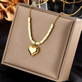 Best Selling Valentine's Day Jewelry Gift Love Necklace Women's Stainless Steel Heart Pendant Necklace Wholesale