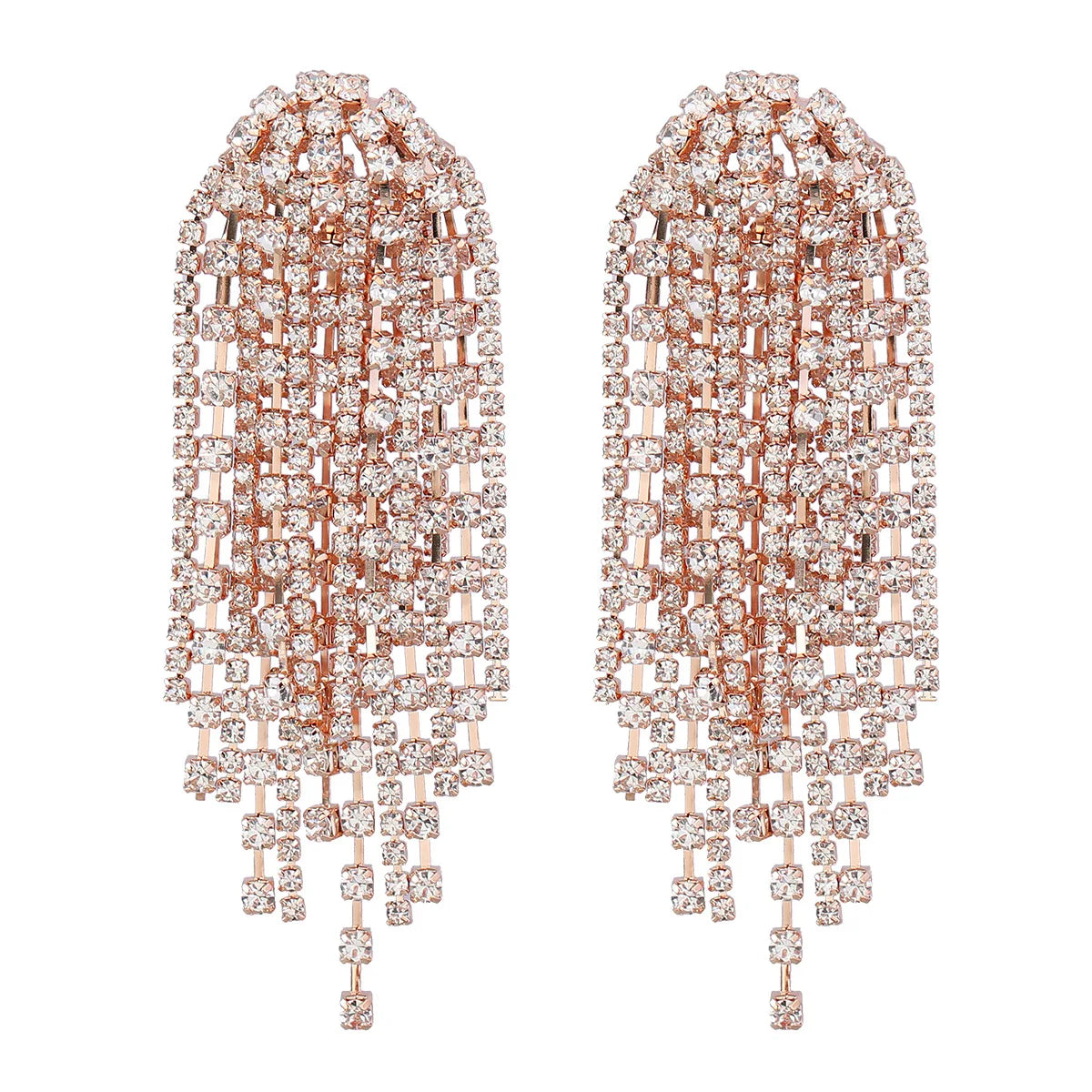 JL17055 Top Quality Fashion Rhinestones Earrings Women Long Tassel Party Earrings Jewelry