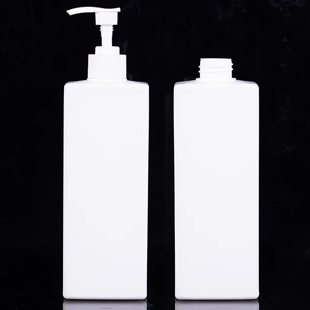 PCR HDPE Square Bottle 300ml/500ml Lotion for Bathroom Cheap Plastic Soap Bottle with Pump Sprayer for Shampoo Facial Cleanser