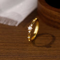 Newest Style French Luxury Zircon S925 Sterling Silver Pearl Rings for Women Jewelry Accessories YB-XY-117