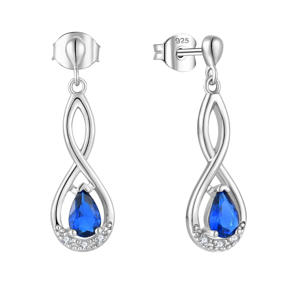 YILUN 925 Sterling Silver Rhodium Plated Earrings With 5A Zirconia for Women