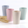 4pcs Cheap Price Biodegradable Bathroom Toothbrush Holder Gargle Mug Wheat Straw Plastic Wash Cup
