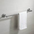Antique Chrome Zinc Alloy Traditional Design Wall Mount Towel Bar Hooks 60cm Hotel-Appropriate Bathroom Towel Rail Single Bar 1