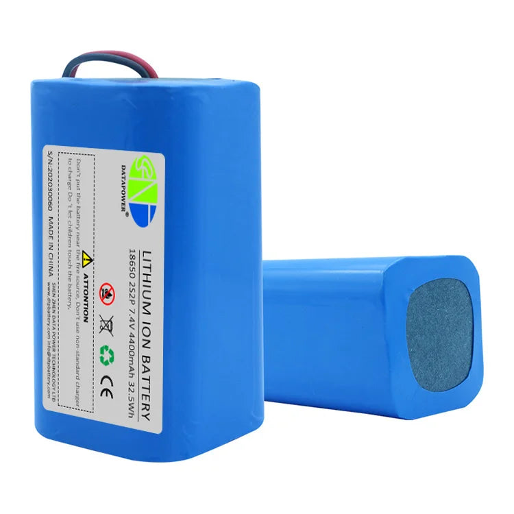 Custom Rechargeable Battery Lithium 18650 Battery Pack 7.4V Li Ion BMS 2S2P 4000mAh 4400mAh 5800mAh 6000mAh 7000mAh Batteries MegaBDM