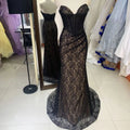Crystal Embellished Gown Luxury Long Contract Color Evening Dress Black Lace Custom Prom Dress 2025