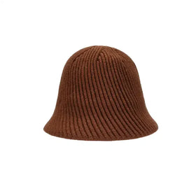 Custom Wholesale Fisherman Logo Recycled Yarn Acrylic Warm Plain Winter Bucket Hat Unisex Sport Long Ribbed Cuff Knit Beanie