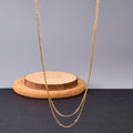 Women Fashion Non Tarnishin Stainless Steel 18k Gold Chain Double Layers 2 Layered Necklace Jewelry Necklaces