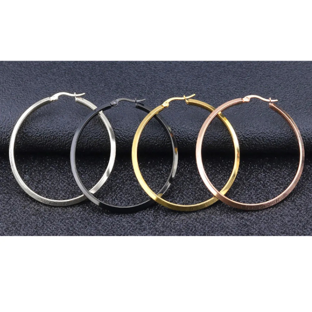Stainless Steel 3mm Thick Unique Dangle Drop Hoop Earring Women Earrings Accessories for DIY Designer Handmade Makers