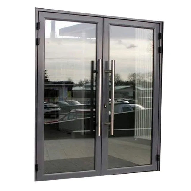 Cheap Price Modern Supermarket Shop Double Glass Aluminum Alloy Villa Swing Store Front Door Thermal Insulation Finished 5-Year