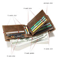 Factory Wholesale Fashionable Credit Card Anti-Fraud RFID Blocking Waterproof Short Zipper Men Top Grain Cow Leather