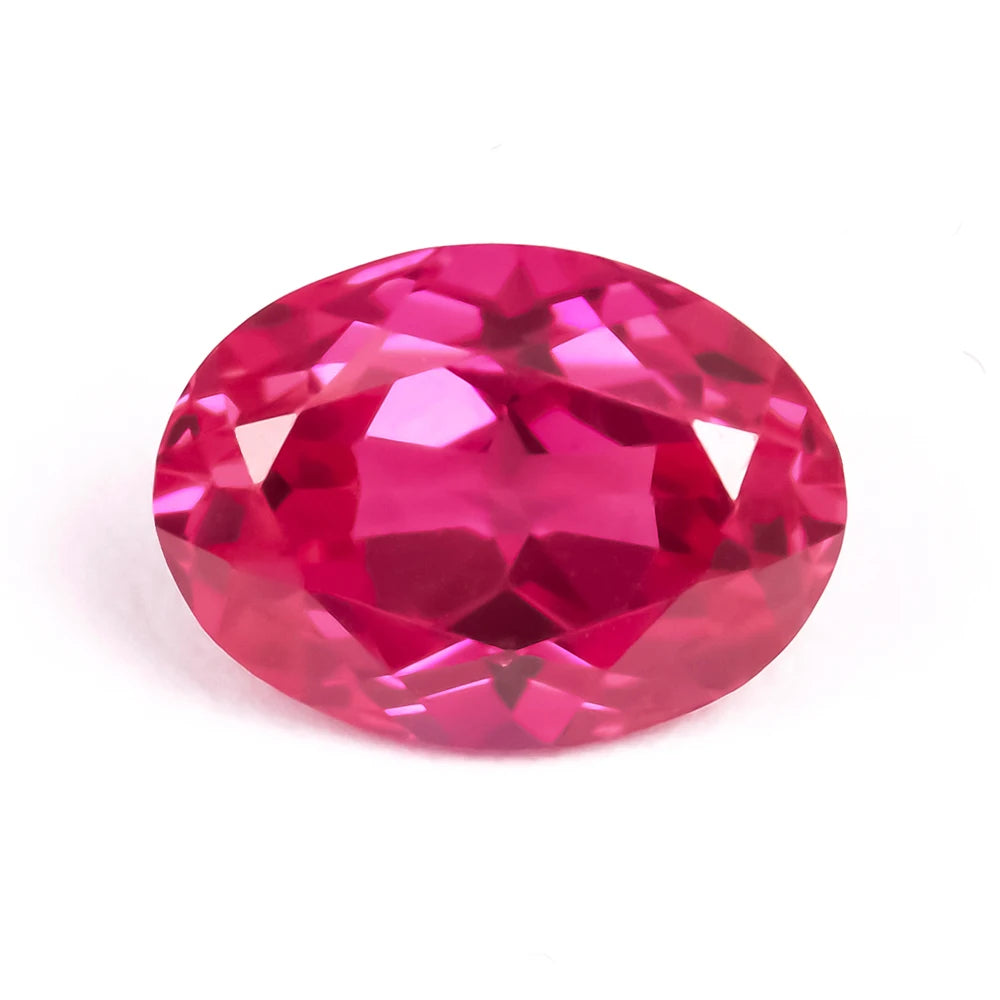 Xingyue  Oval Shape Lab Grown Ruby Loose Gemstone Gifts for Jewelry Making